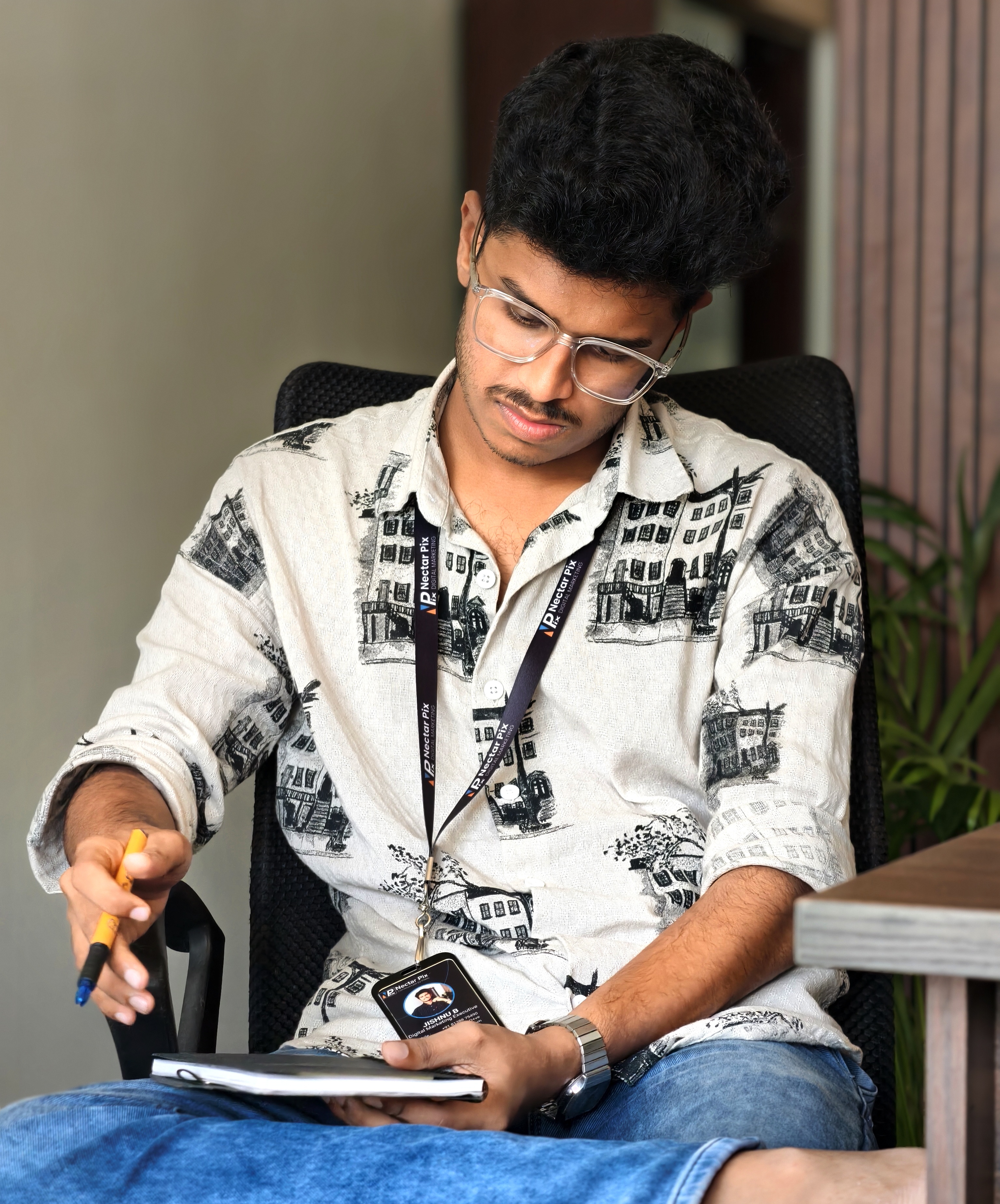 Jishnu Byju reviewing analytics dashboards